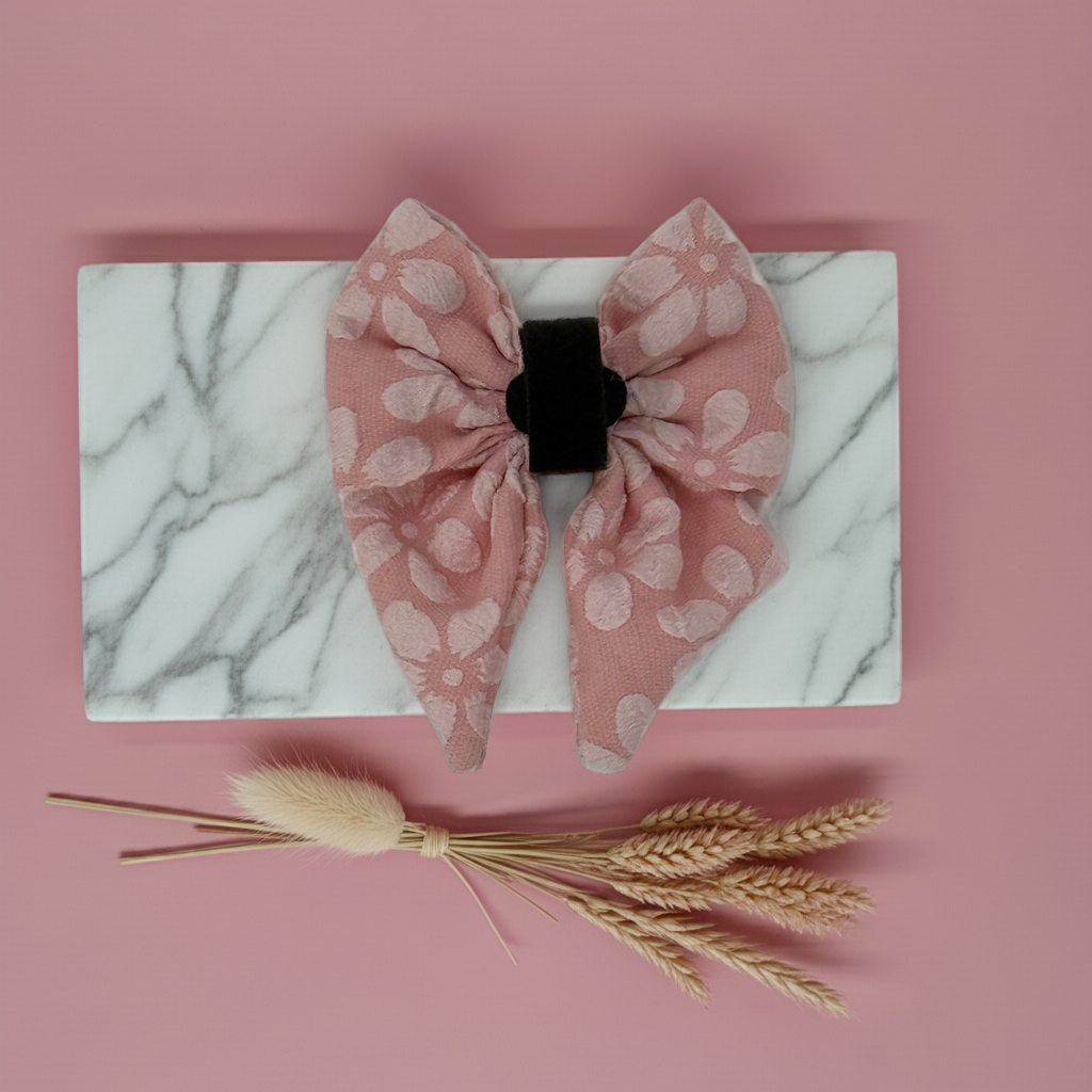 Rosy Bloom Sailor Bow Tie - Perlujo