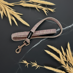 Blush Tweed Essentials Ensemble: Adjustable Neck Harness, Collar & Leash - Perlujo