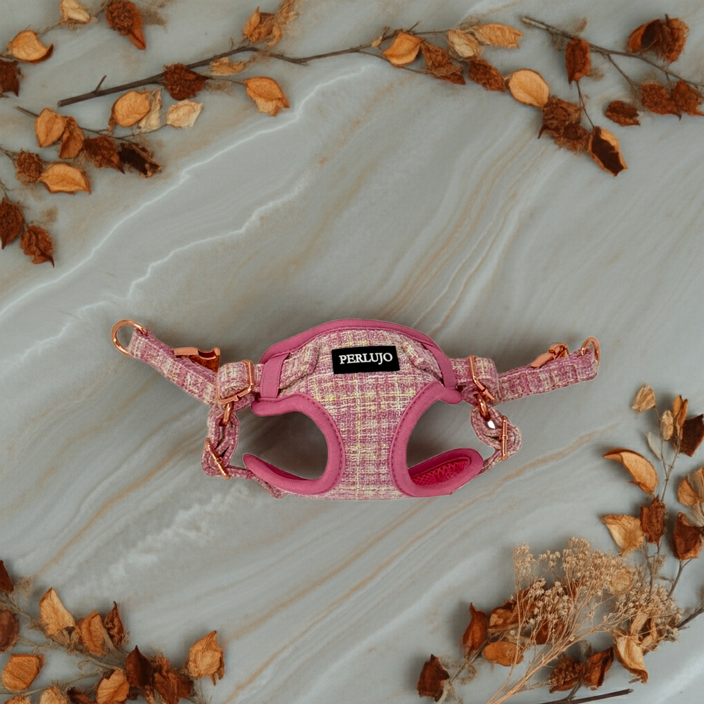 Blush Tweed Step-in Adjustable Harness