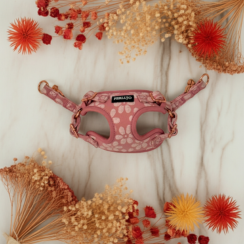 Rosy Bloom Step-in Adjustable Harness