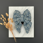 Sky Tweed Sailor Bow Tie - Perlujo