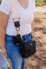 Midnight Black meets Rosy Bloom Dog Walking Set - Perlujo