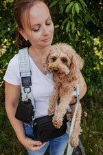 Midnight Black meets Sky Tweed Dog Walking Set - Perlujo