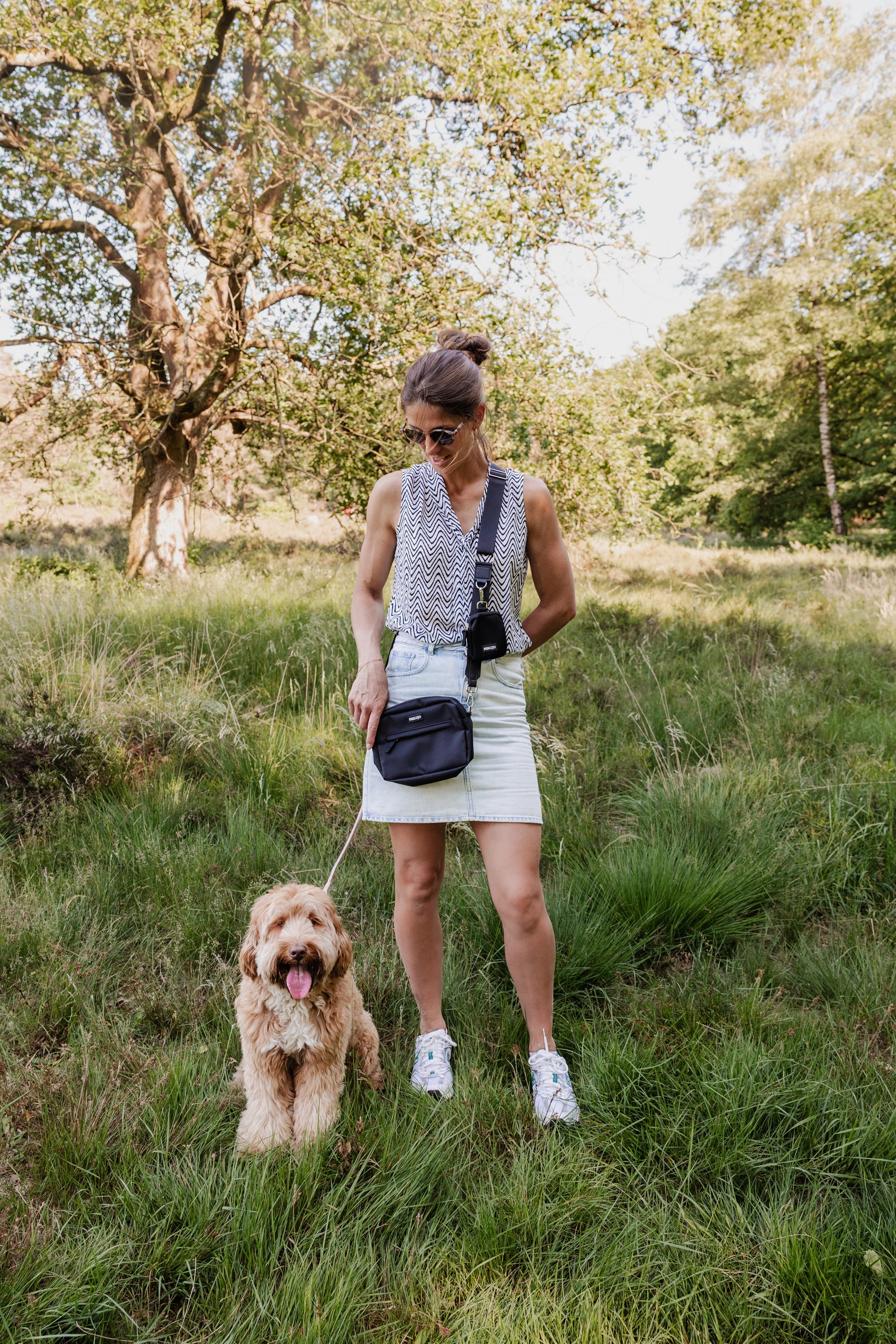 Midnight Black Dog Walking Set - Perlujo