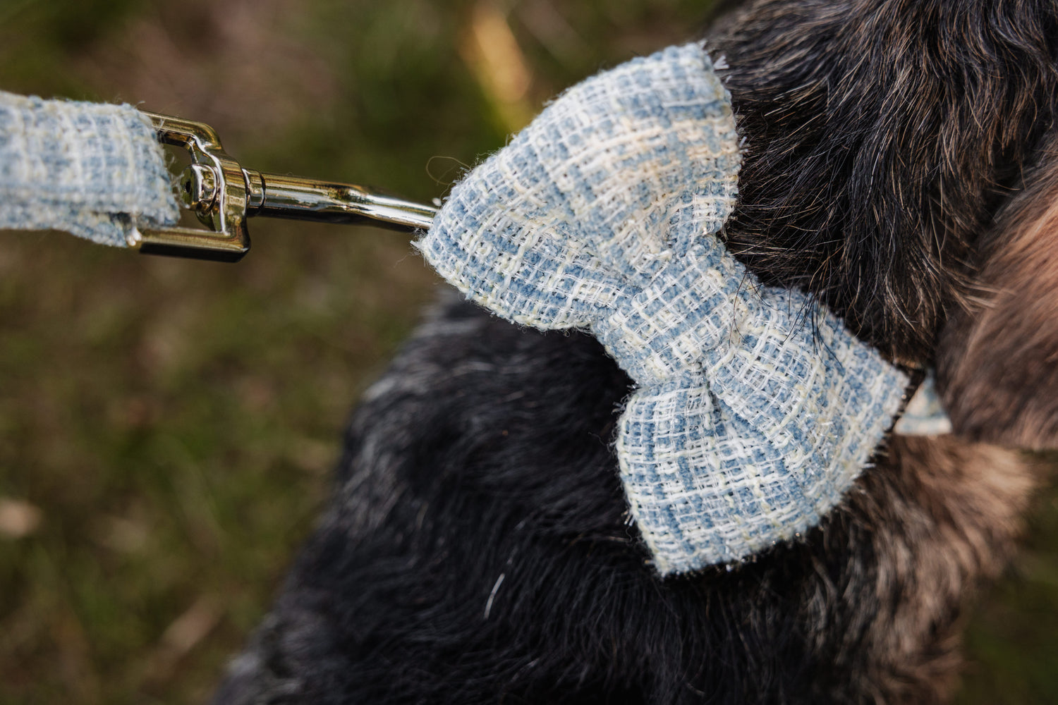 Sky Tweed Bow Tie - Perlujo