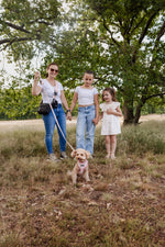 Midnight Black meets Blush Tweed Dog Walking Set - Perlujo