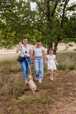 Midnight Black meets Blush Tweed Dog Walking Set - Perlujo