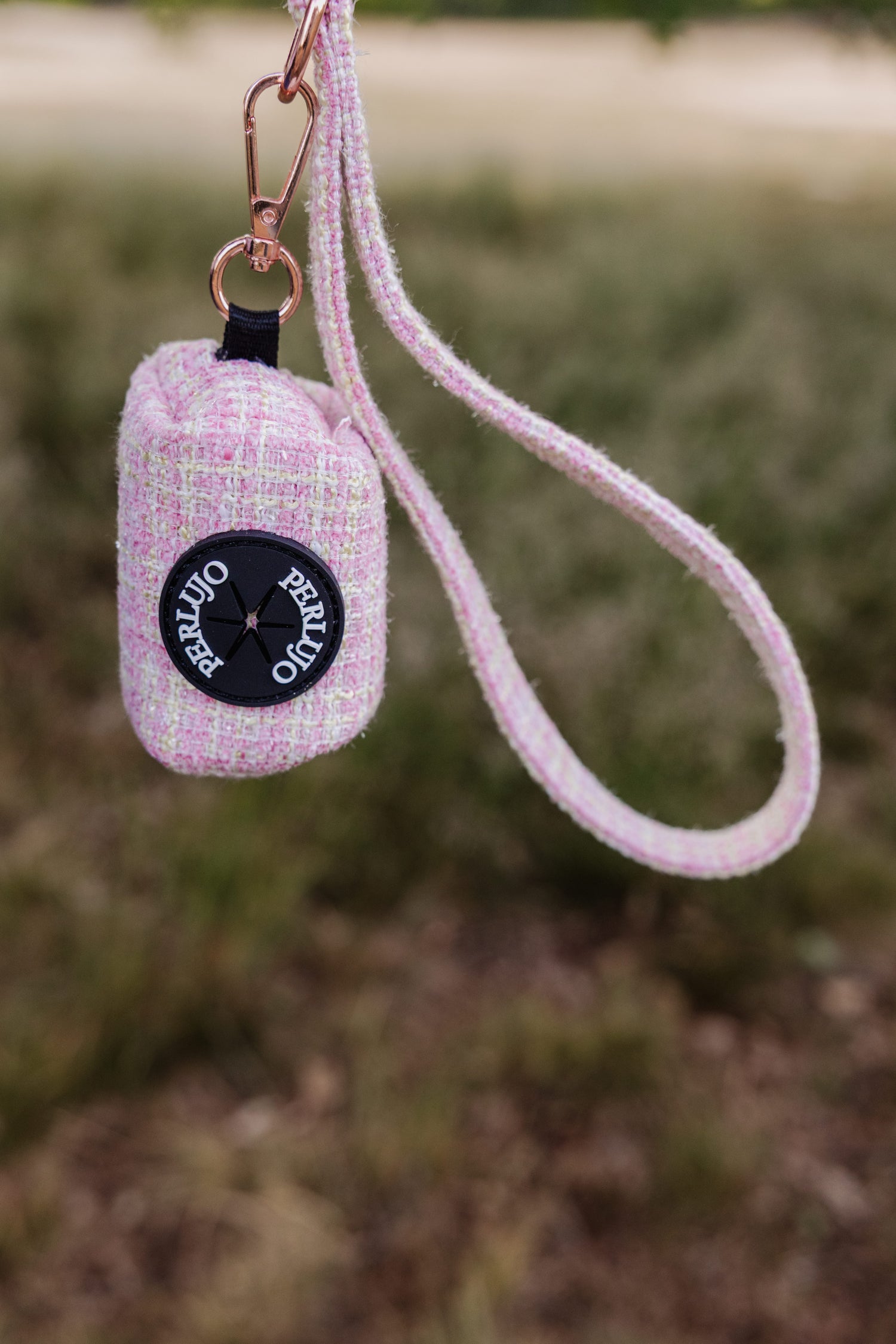 Blush Tweed Poop Bag Holder - Perlujo