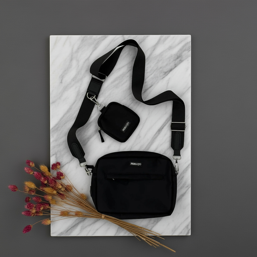 Midnight Black Dog Walking Set - Perlujo