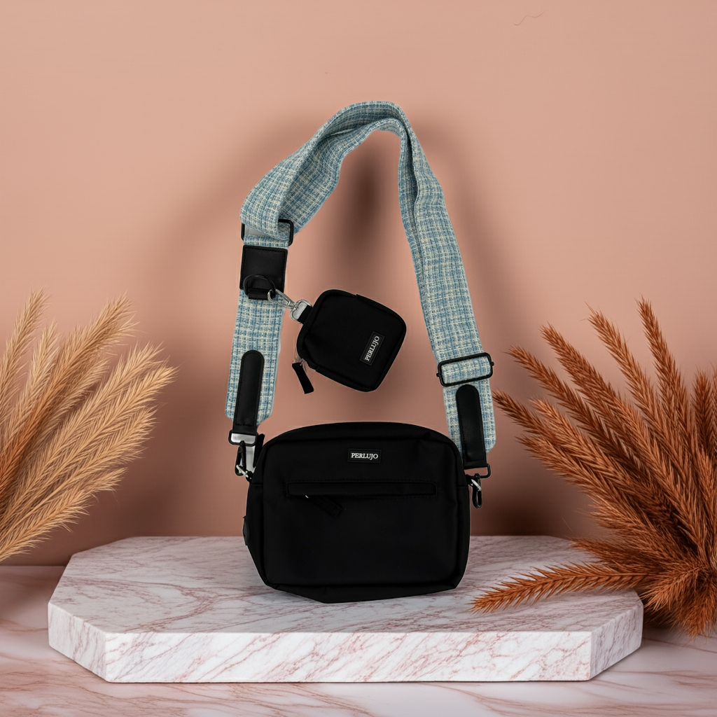 Sky Tweed Bag Strap - Perlujo
