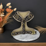 Wild Elegance Essentials Ensemble: Adjustable Neck Harness, Collar & Leash - Perlujo