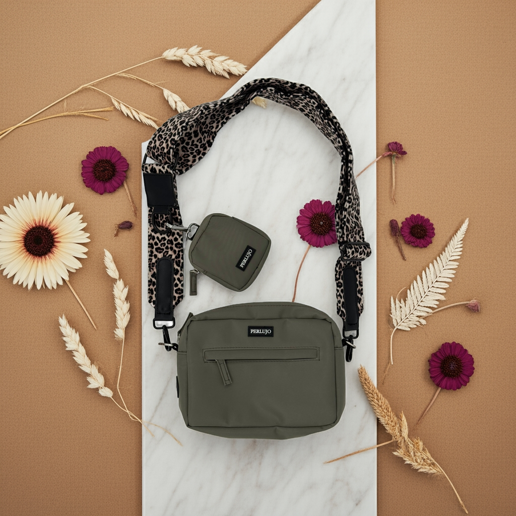 Silky Moss meets Wild Elegance Dog Walking Set - Perlujo