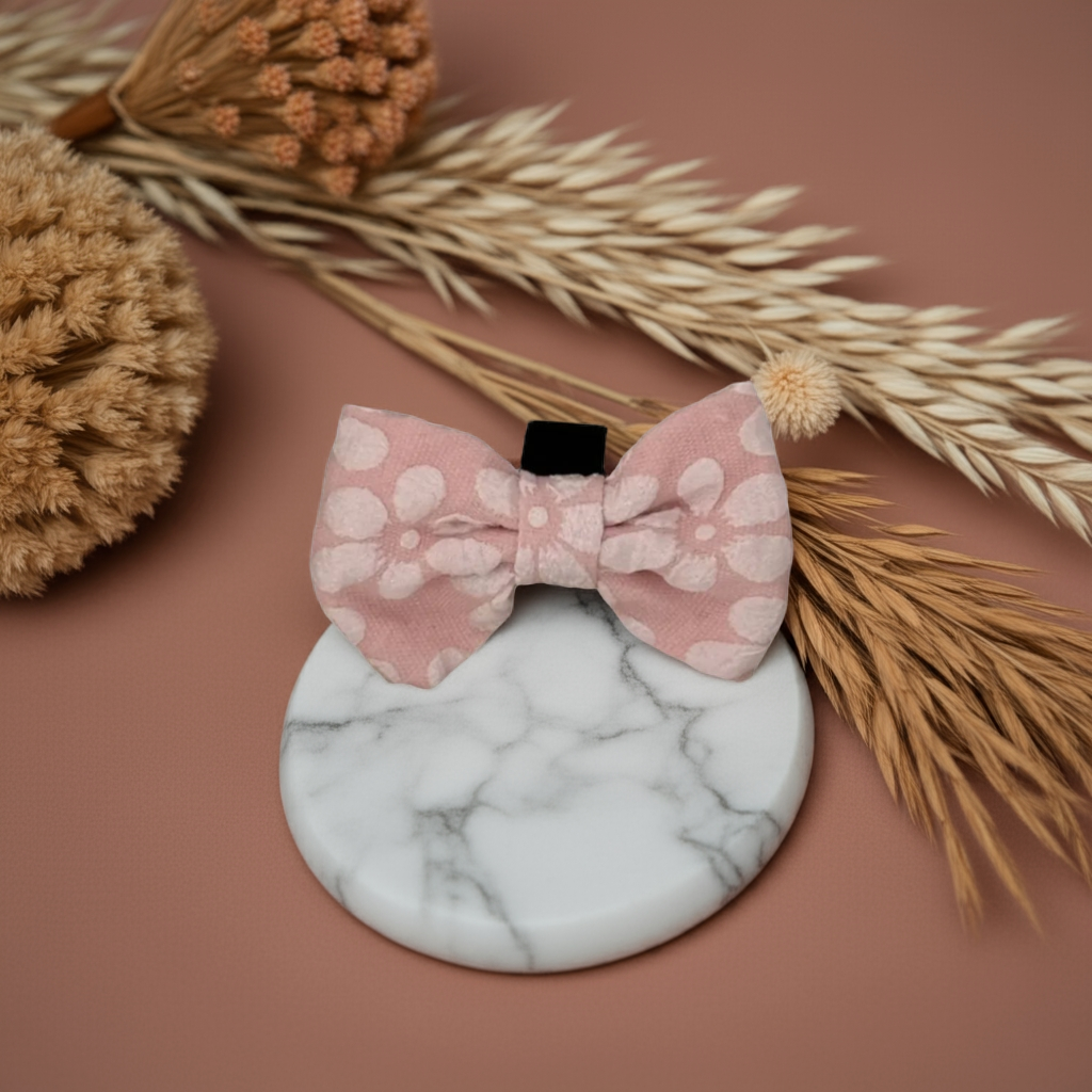 Rosy Bloom Bow Tie - Perlujo